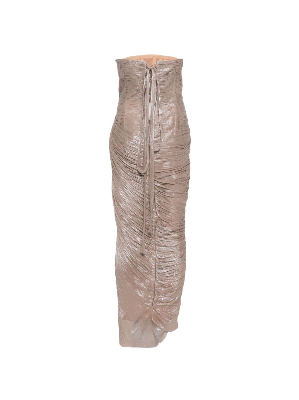 Abito midi senza spalline ruby in beige Maria lucia hohan - donna 