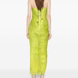 Abito midi senza spalline ruby in verde Maria lucia hohan - donna 