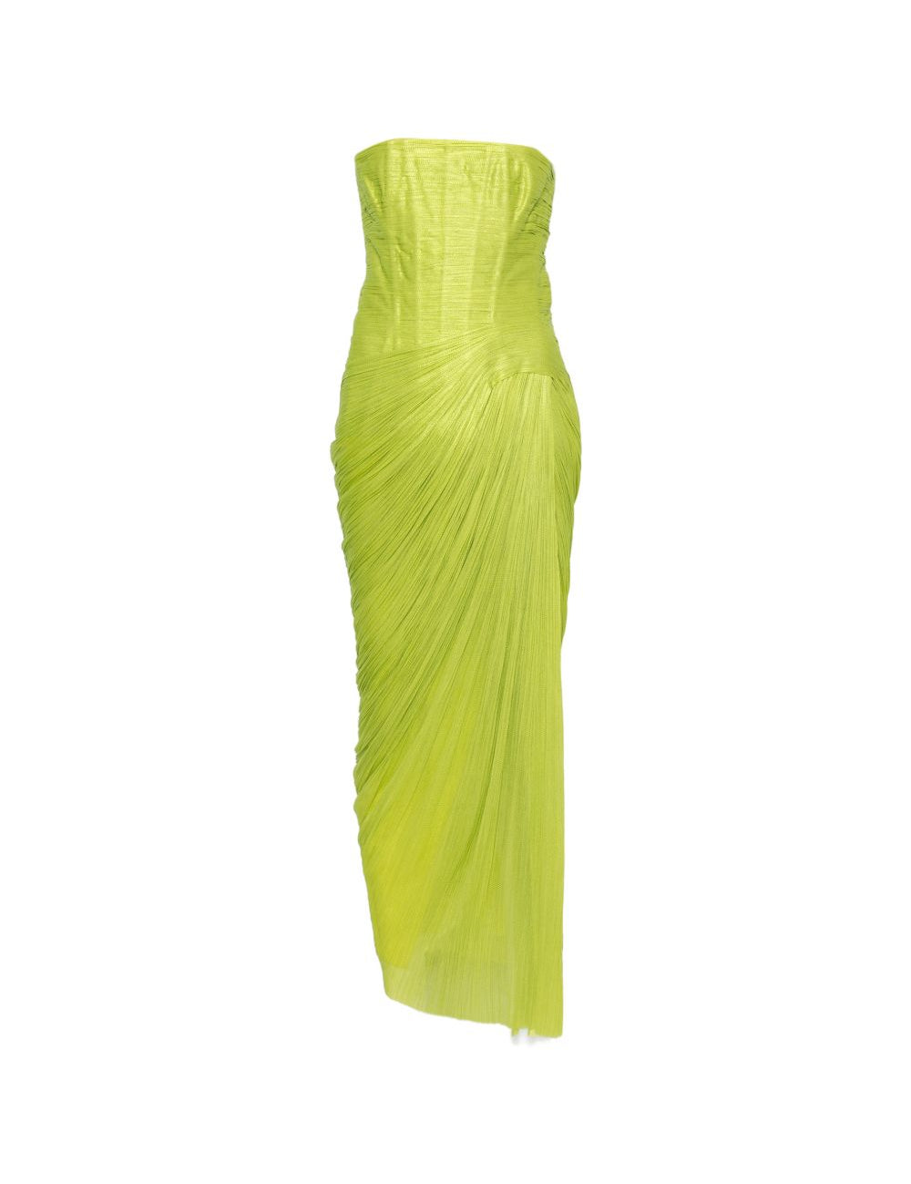 Abito midi senza spalline ruby in verde Maria lucia hohan - donna 