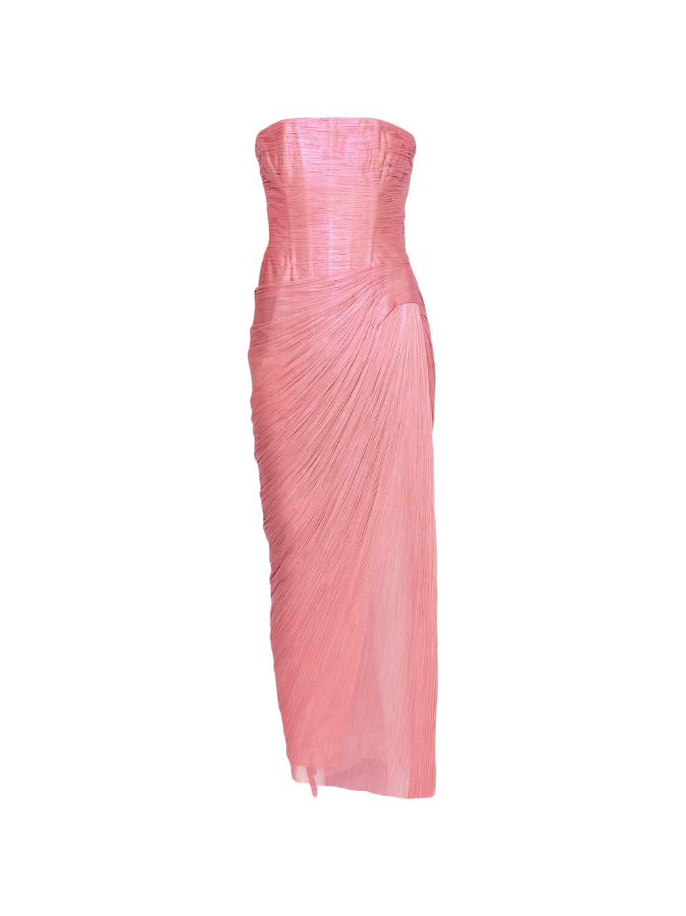 Abito midi senza spalline ruby in rosa Maria lucia hohan - donna 