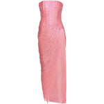 Abito midi senza spalline ruby in rosa Maria lucia hohan - donna 
