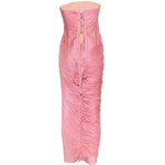 Abito midi senza spalline ruby in rosa Maria lucia hohan - donna 