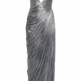 Abito maxi plisse amisha in argento Maria lucia hohan - donna 