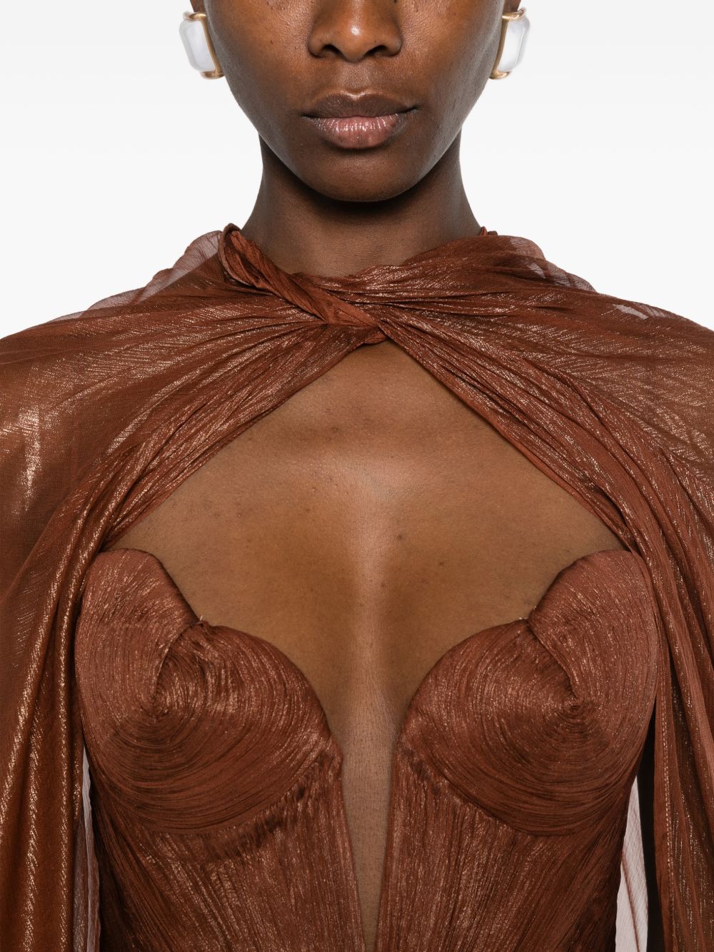 Cape celestina in marrone Maria lucia hohan - donna 