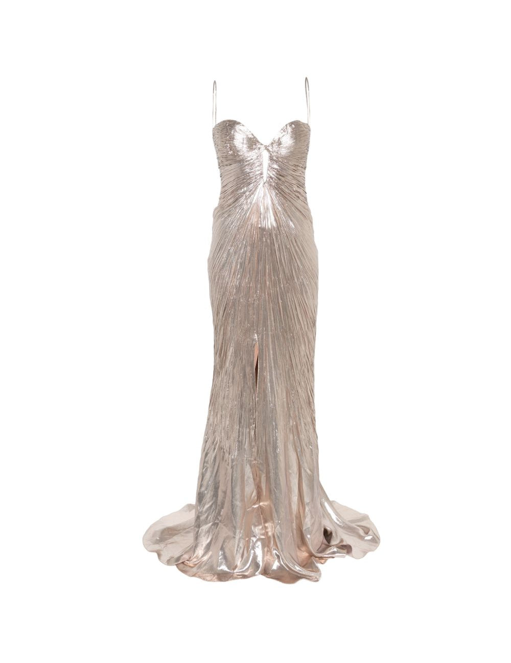 Abito lungo plisse Mirren in oro Maria lucia hohan - donna 