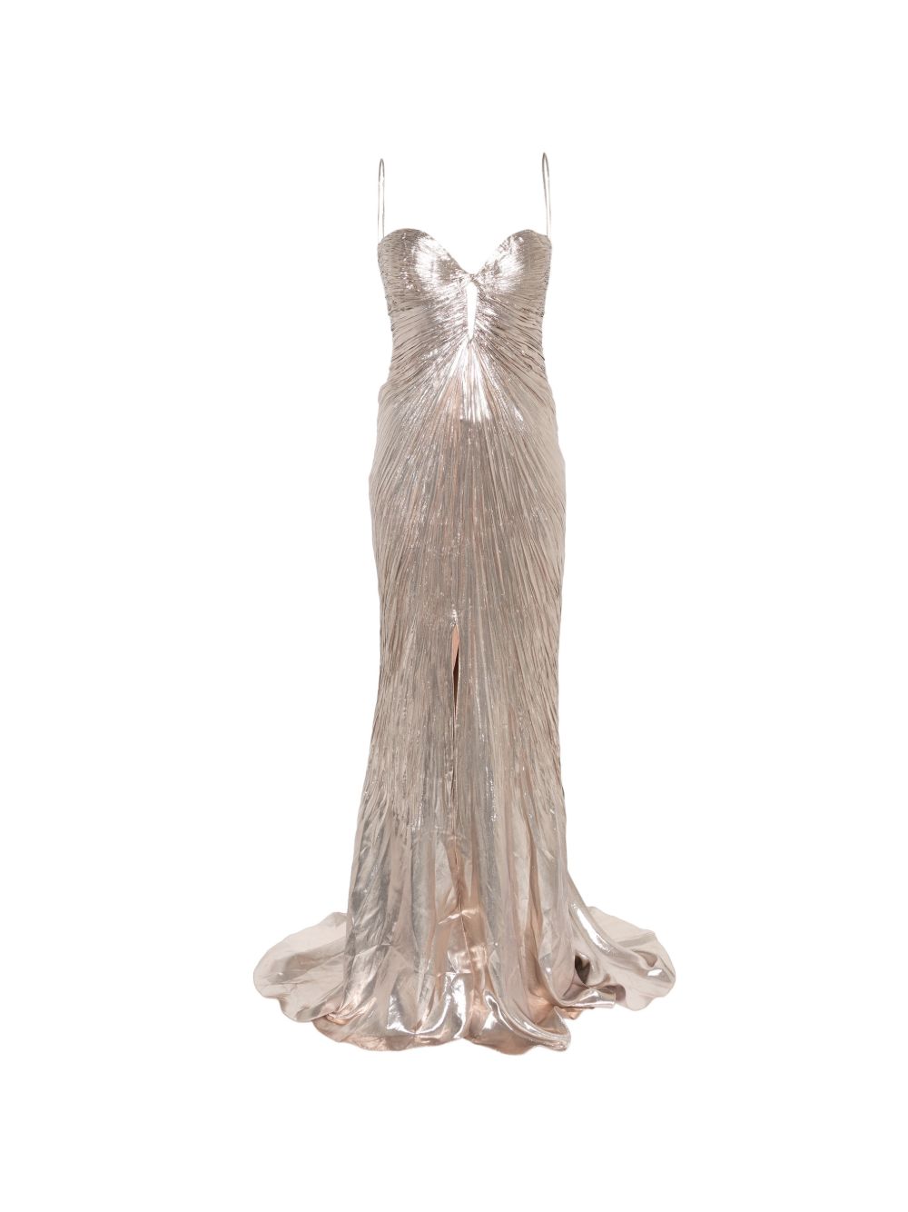 Abito lungo plisse Mirren in oro Maria lucia hohan - donna 