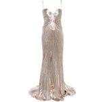 Abito lungo plisse Mirren in oro Maria lucia hohan - donna 