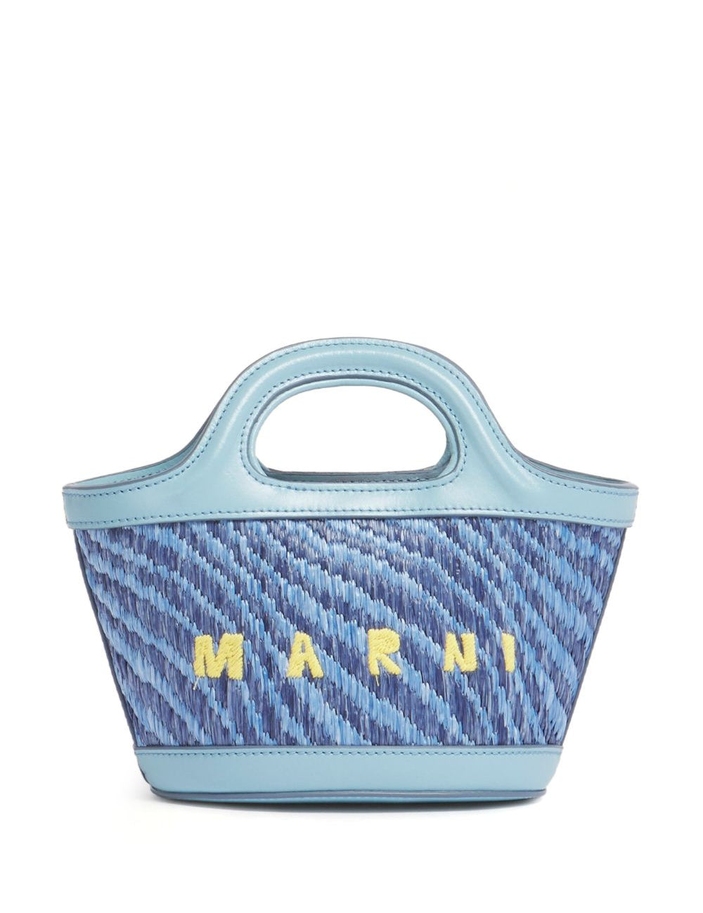 Borsa con logo tropicalia in celeste Marni - donna 