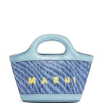Borsa con logo tropicalia in celeste Marni - donna 