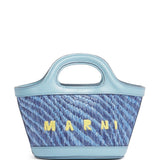 Borsa con logo tropicalia in celeste Marni - donna 
