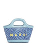 Borsa con logo tropicalia in celeste Marni - donna