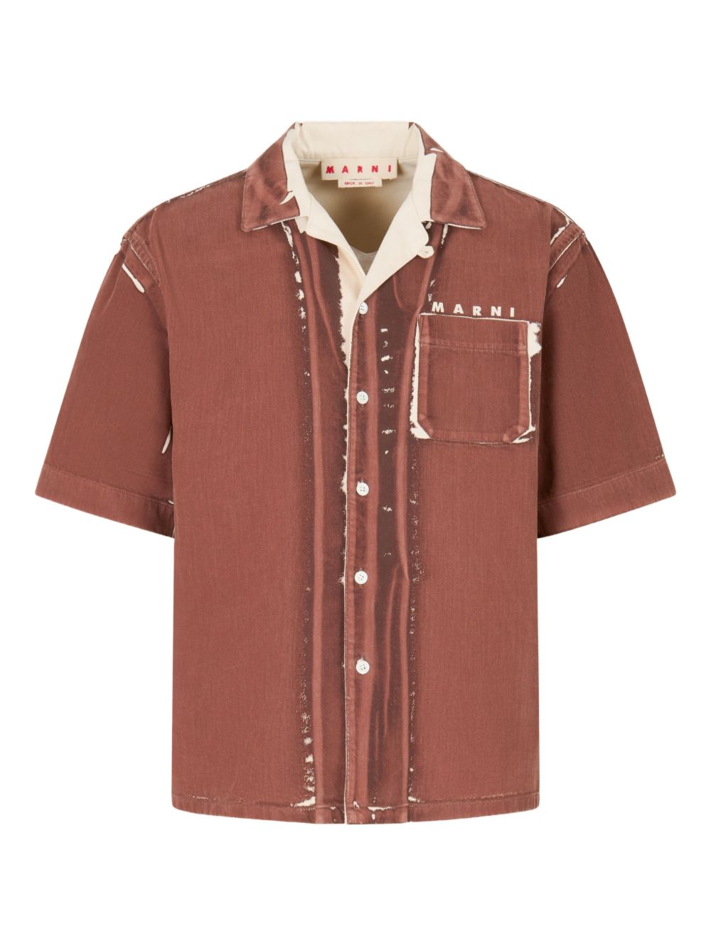Camicia a maniche corte in marrone Marni - uomo 