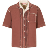 Camicia a maniche corte in marrone Marni - uomo 