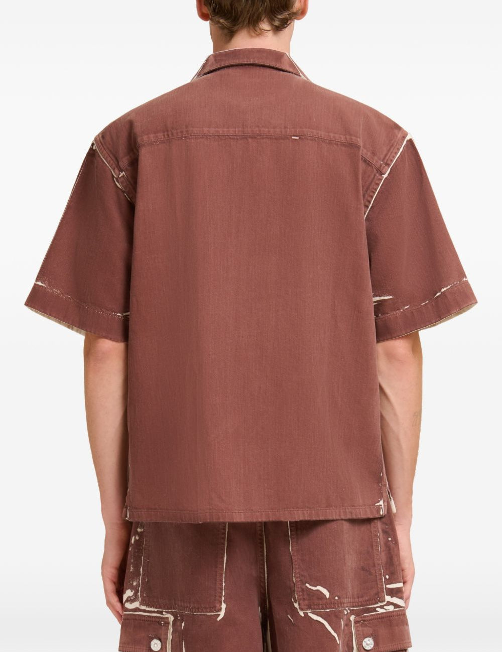 Camicia a maniche corte in marrone Marni - uomo 