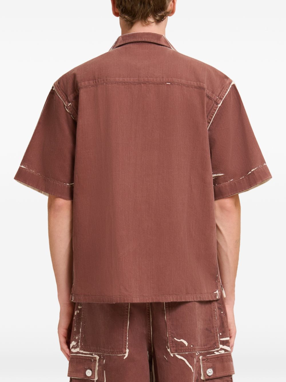 Camicia a maniche corte in marrone Marni - uomo 