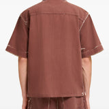 Camicia a maniche corte in marrone Marni - uomo 