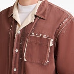 Camicia a maniche corte in marrone Marni - uomo 