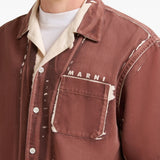 Camicia a maniche corte in marrone Marni - uomo 