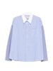 Camicia bicolore a maniche lunghe blu Marni - uomo