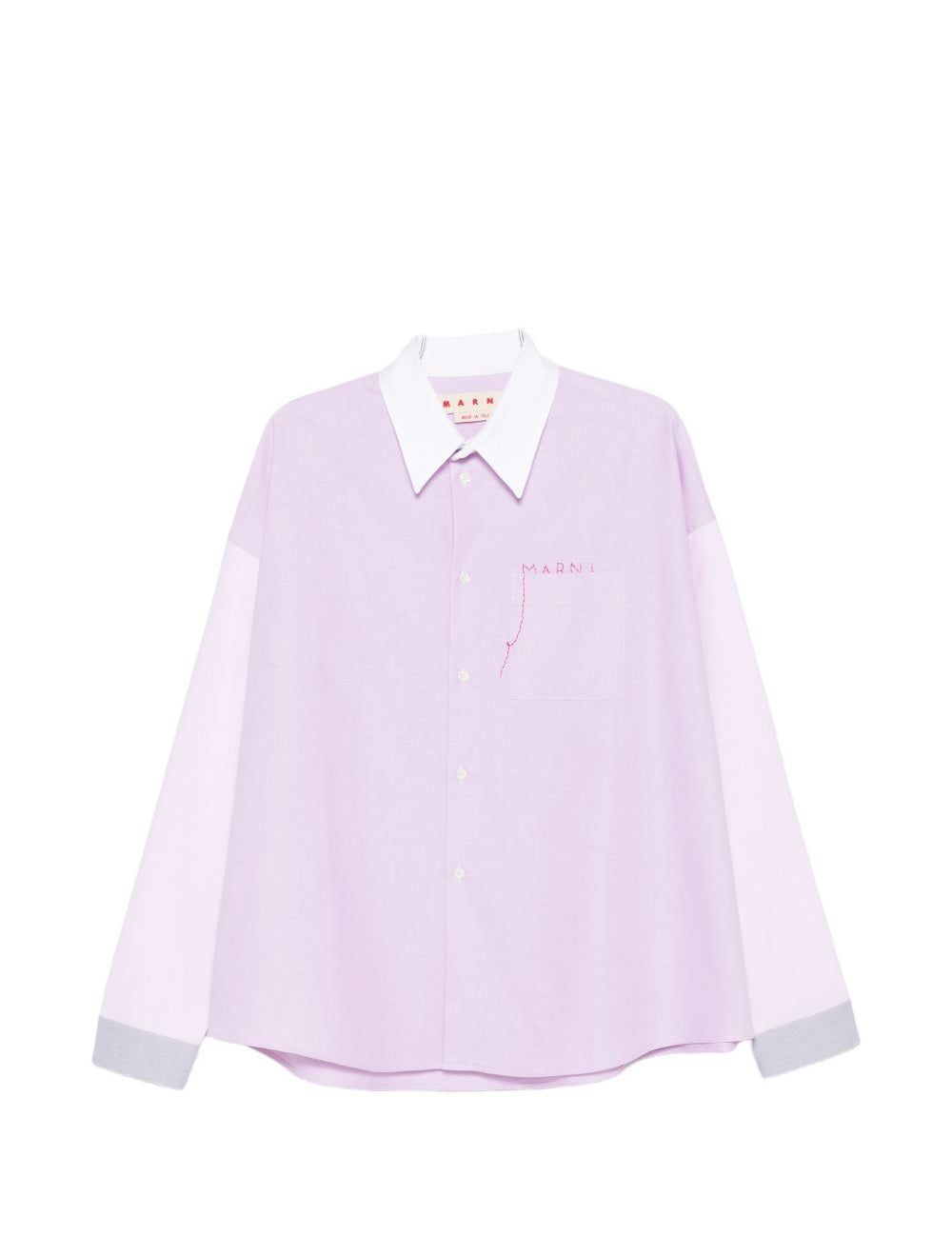 Camicia con logo in lilla Marni - uomo 