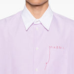 Camicia con logo in lilla Marni - uomo 