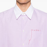 Camicia con logo in lilla Marni - uomo 