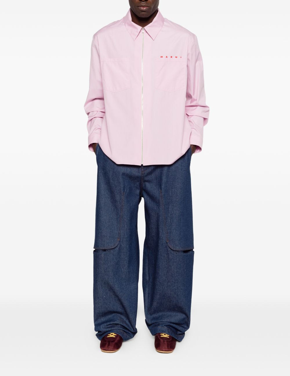 Camicia a maniche lughe in rosa Marni - uomo 