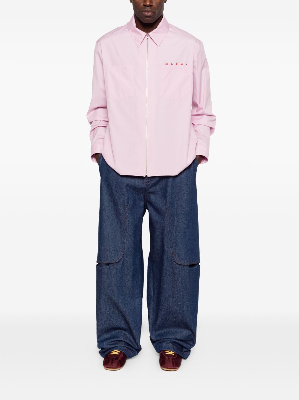 Camicia a maniche lughe in rosa Marni - uomo 