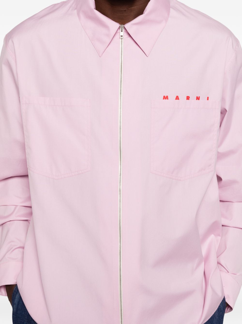 Camicia a maniche lughe in rosa Marni - uomo 
