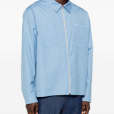 Camicia con zip a maniche lunghe in blu Marni - uomo 