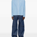 Camicia con zip a maniche lunghe in blu Marni - uomo 