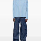 Camicia con zip a maniche lunghe in blu Marni - uomo 