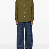 Camicia a maniche lunghe con tasca sul petto in verde Marni - uomo 