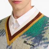 Gilet con scollo a V in verde Marni - uomo 