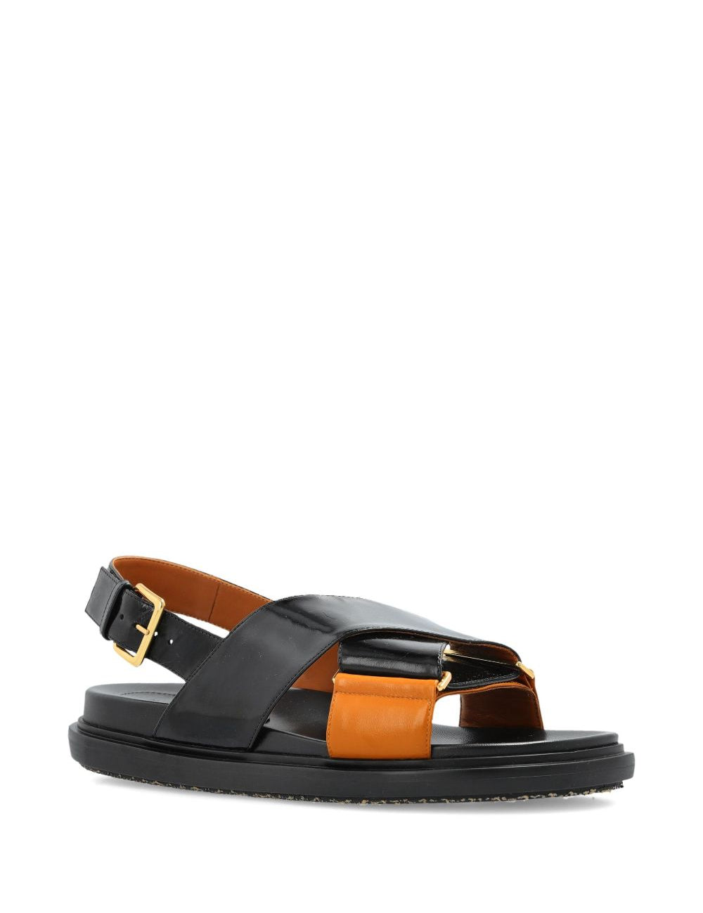 Sandali fb criscross in nero e marrone Marni - donna 
