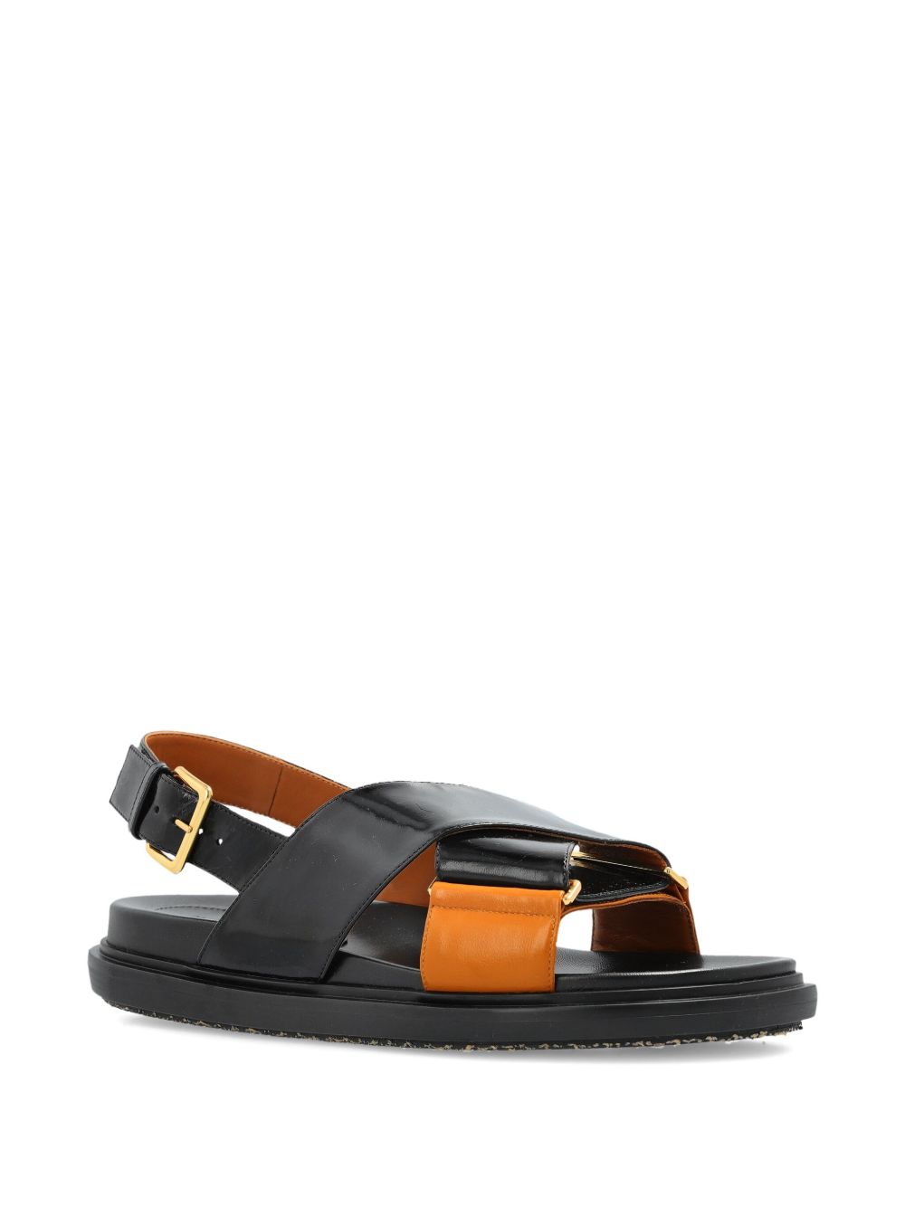 Sandali fb criscross in nero e marrone Marni - donna 