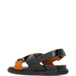 Sandali fb criscross in nero e marrone Marni - donna 