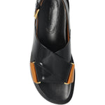 Sandali fb criscross in nero e marrone Marni - donna 