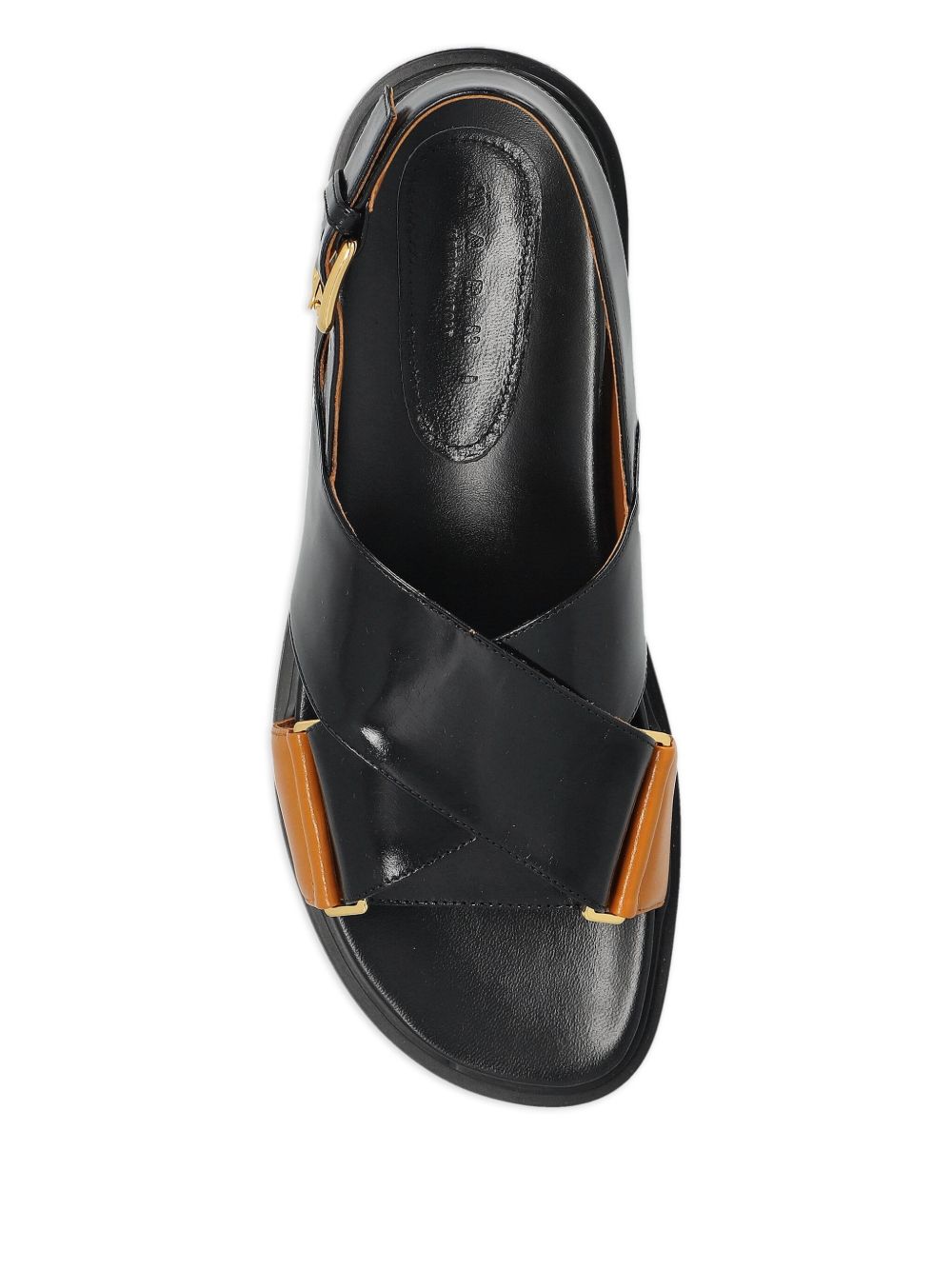 Sandali fb criscross in nero e marrone Marni - donna 
