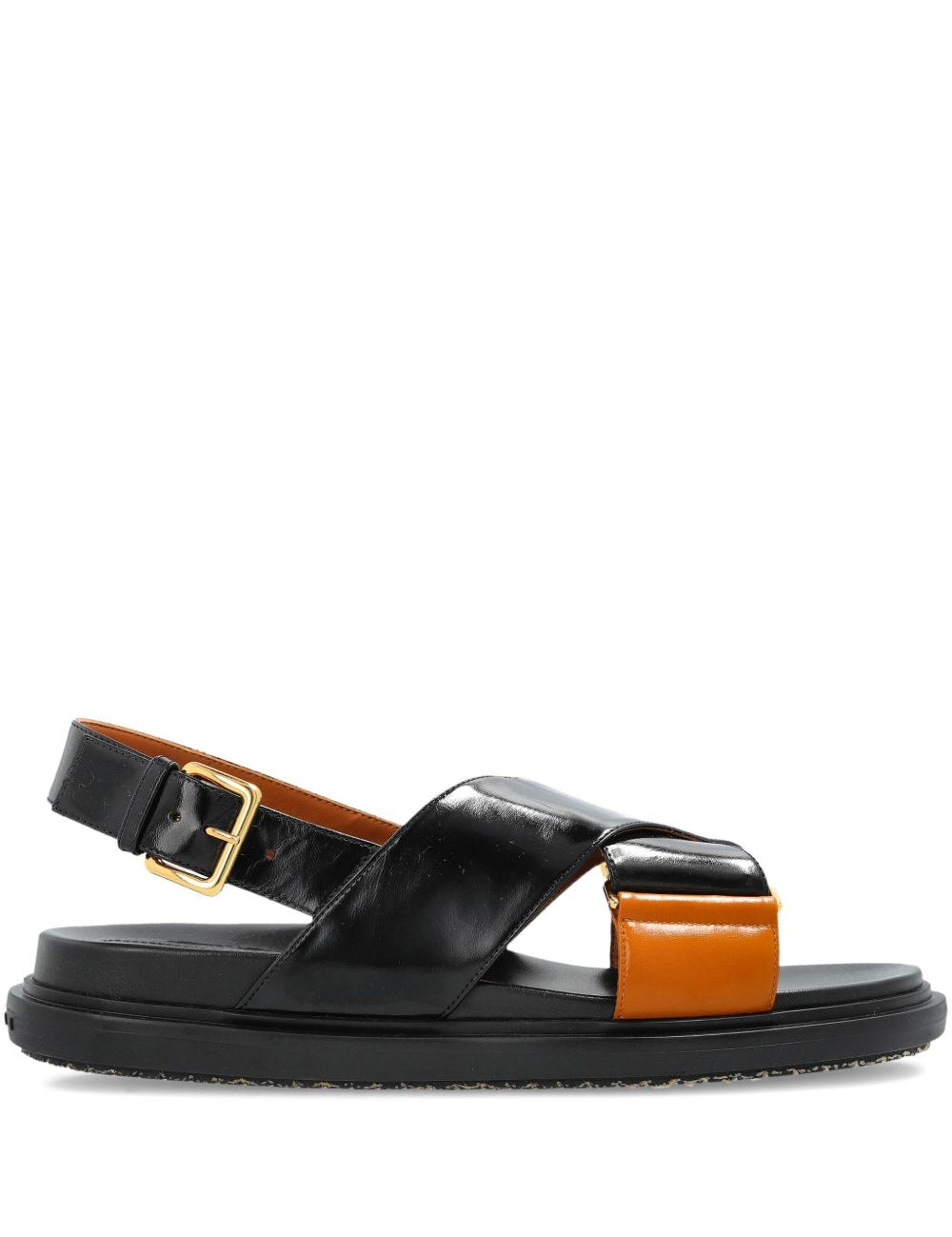 Sandali fb criscross in nero e marrone Marni - donna 