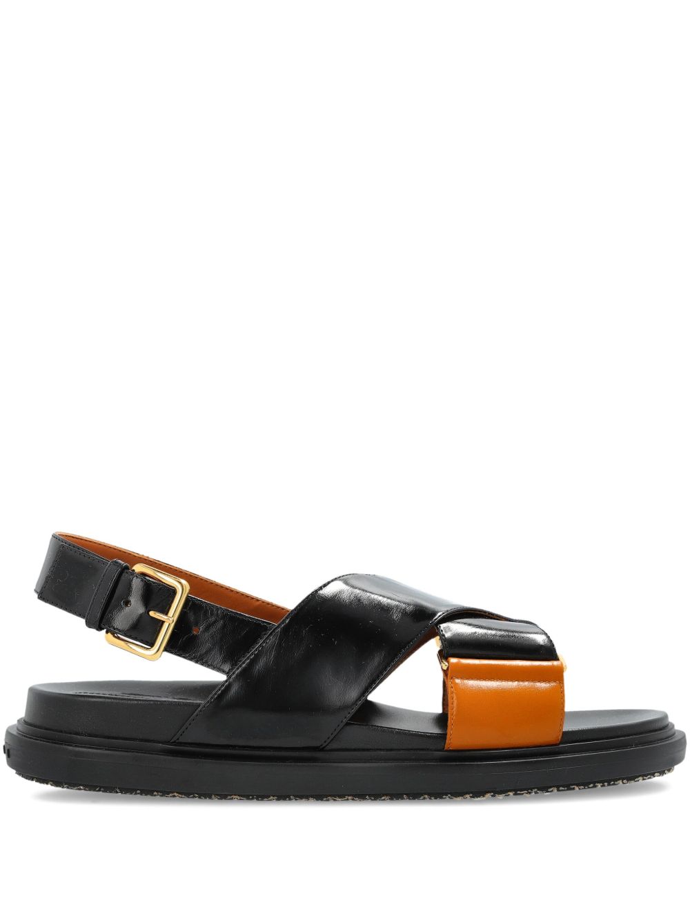 Sandali fb criscross in nero e marrone Marni - donna 