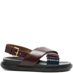 Sandali fb criscross in nero e marrone Marni - donna 