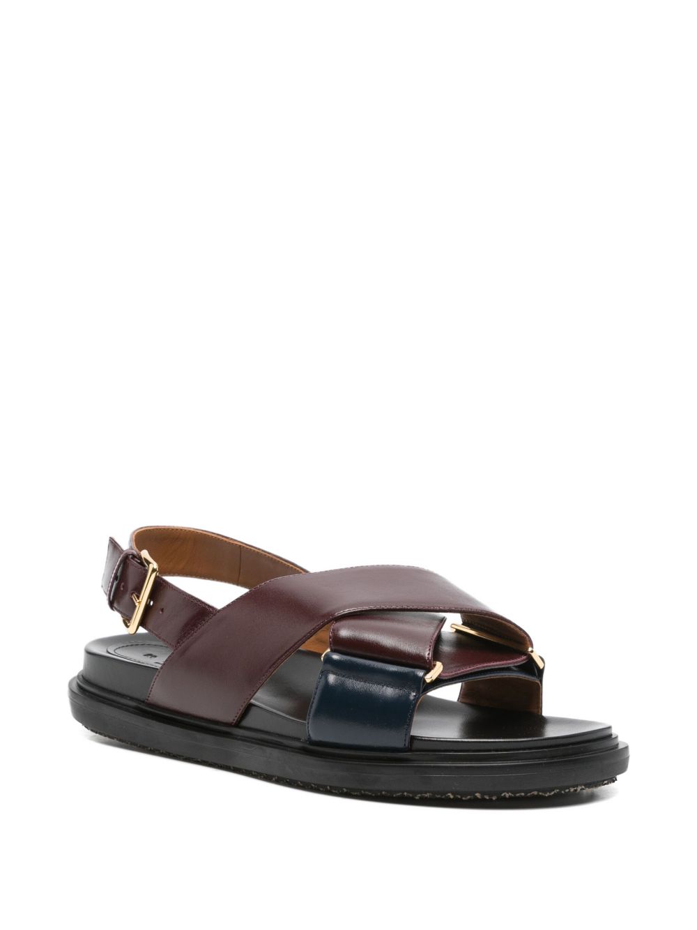 Sandali fb criscross in nero e marrone Marni - donna 