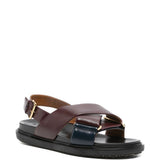 Sandali fb criscross in nero e marrone Marni - donna 
