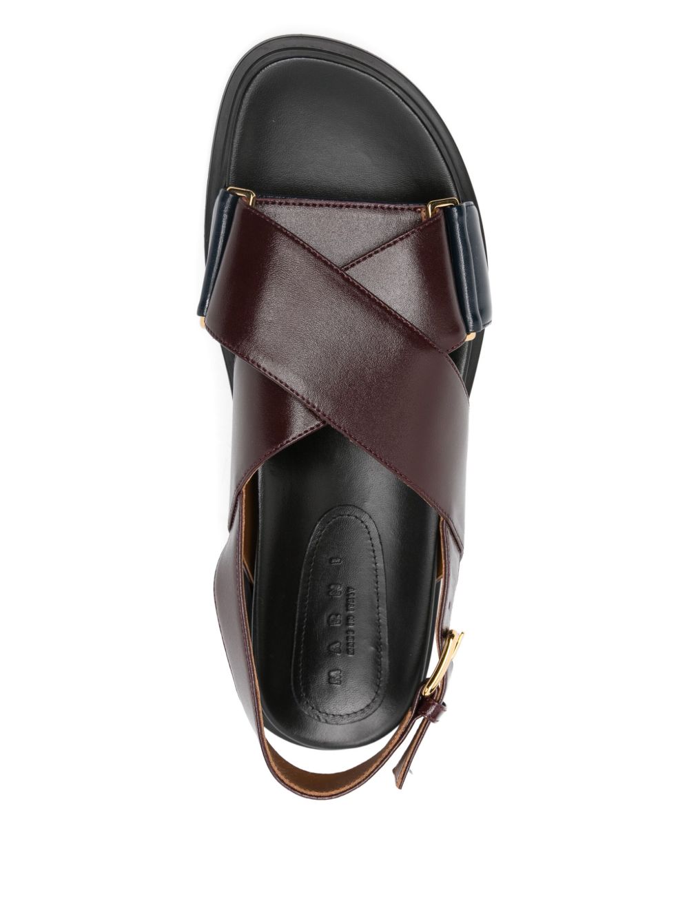 Sandali fb criscross in nero e marrone Marni - donna 