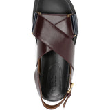 Sandali fb criscross in nero e marrone Marni - donna 