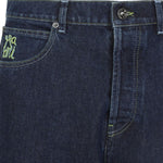 Jeans dritti con ricamo su tasca in blu Marni - uomo 