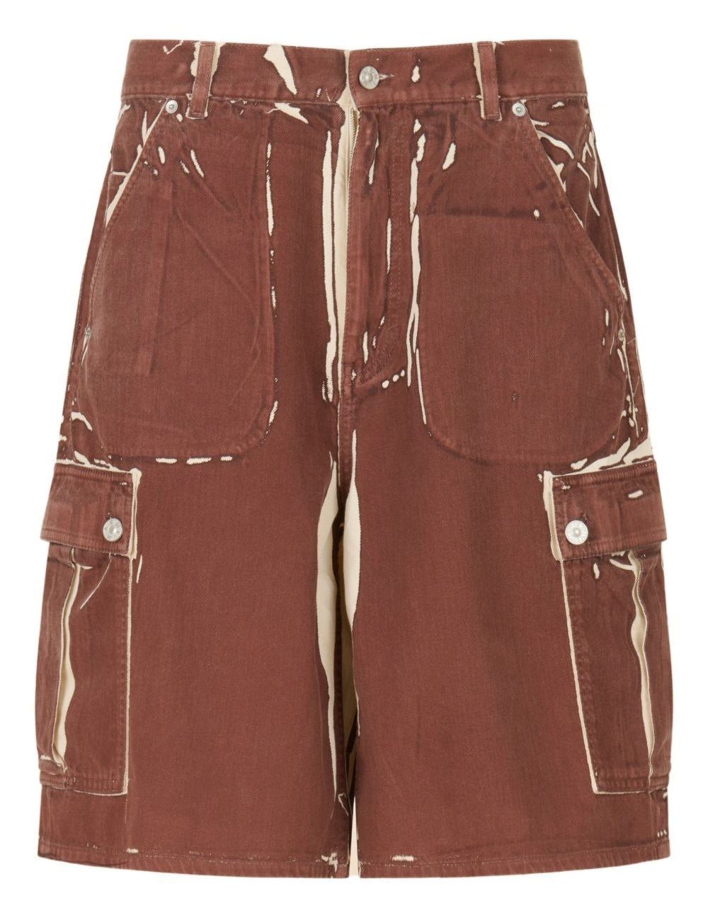 Shorts con stampa in marrone Marni - uomo 