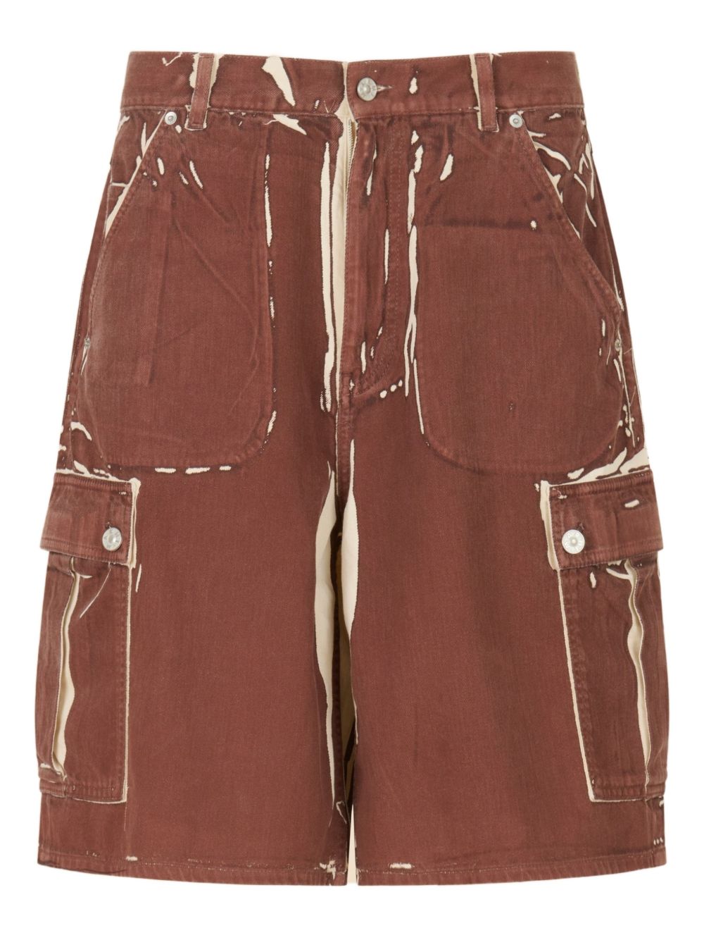 Shorts con stampa in marrone Marni - uomo 