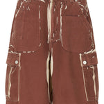 Shorts con stampa in marrone Marni - uomo 
